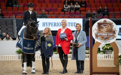Ester (1) (SWB) winner of the SWB Trophy for 5-y-o dressage horses presented by Hyperion