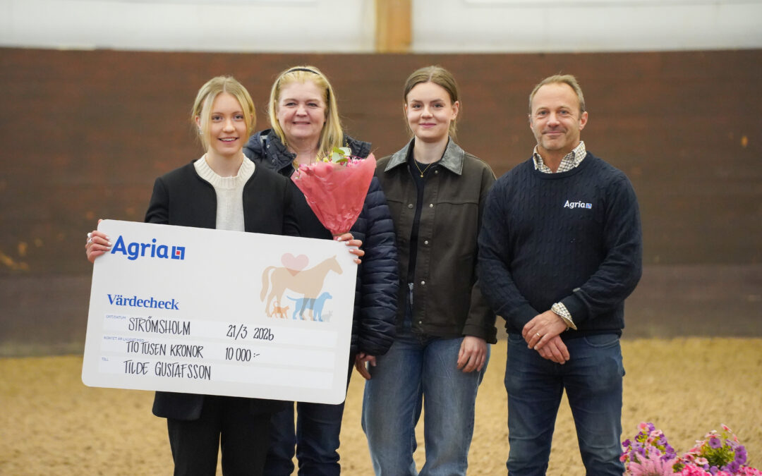 Tilde Gustafsson tilldelas Agria Ung SWB stipendie